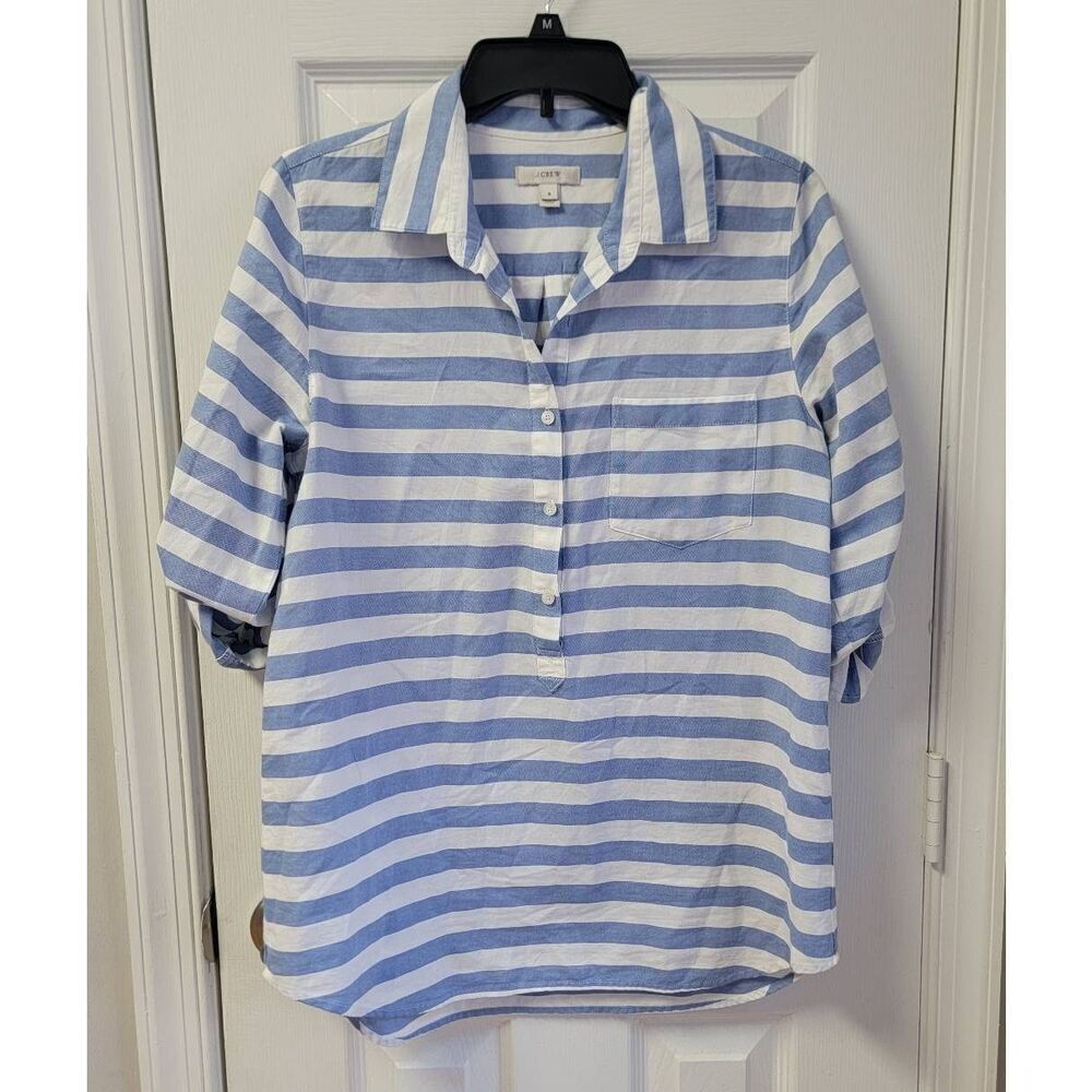 J.Crew Pullover Stripe Cotton Shirt 8